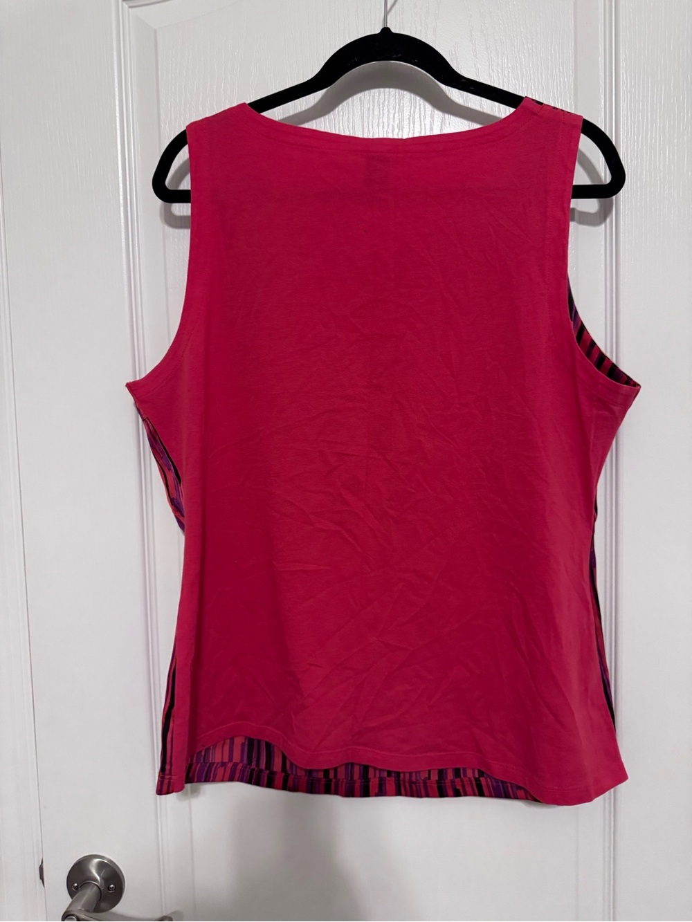 Ann Taylor Factory Pink & Purple Striped Scoop Neck Tank - Picture 2 of 2